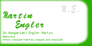 martin engler business card